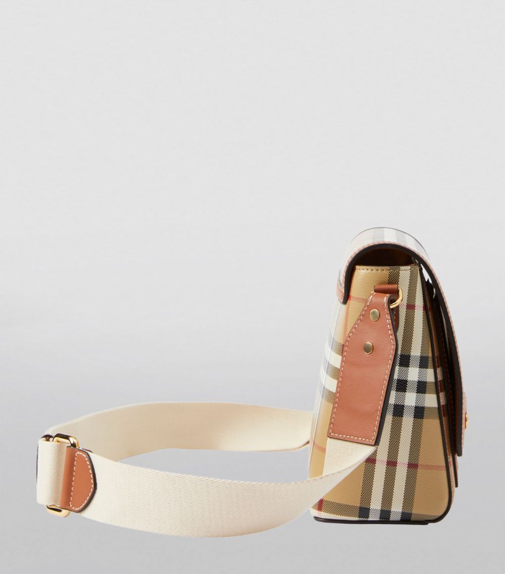 Burberry Burberry Leather Check Cross-Body Bag