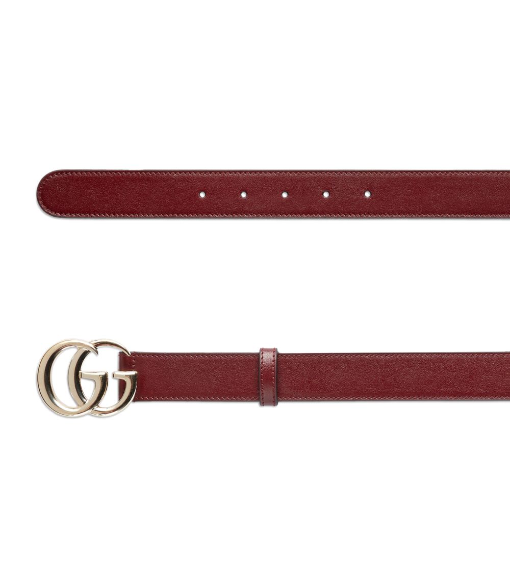 Gucci Gucci Leather Gg Marmont Thin Belt