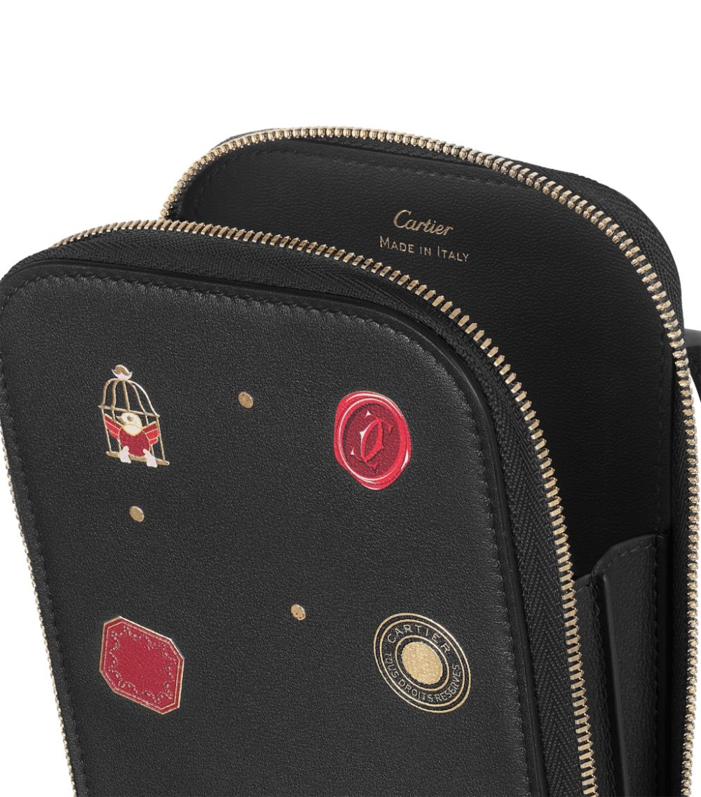 Cartier Cartier Calfskin Diabolo De Cartier Phone Pouch