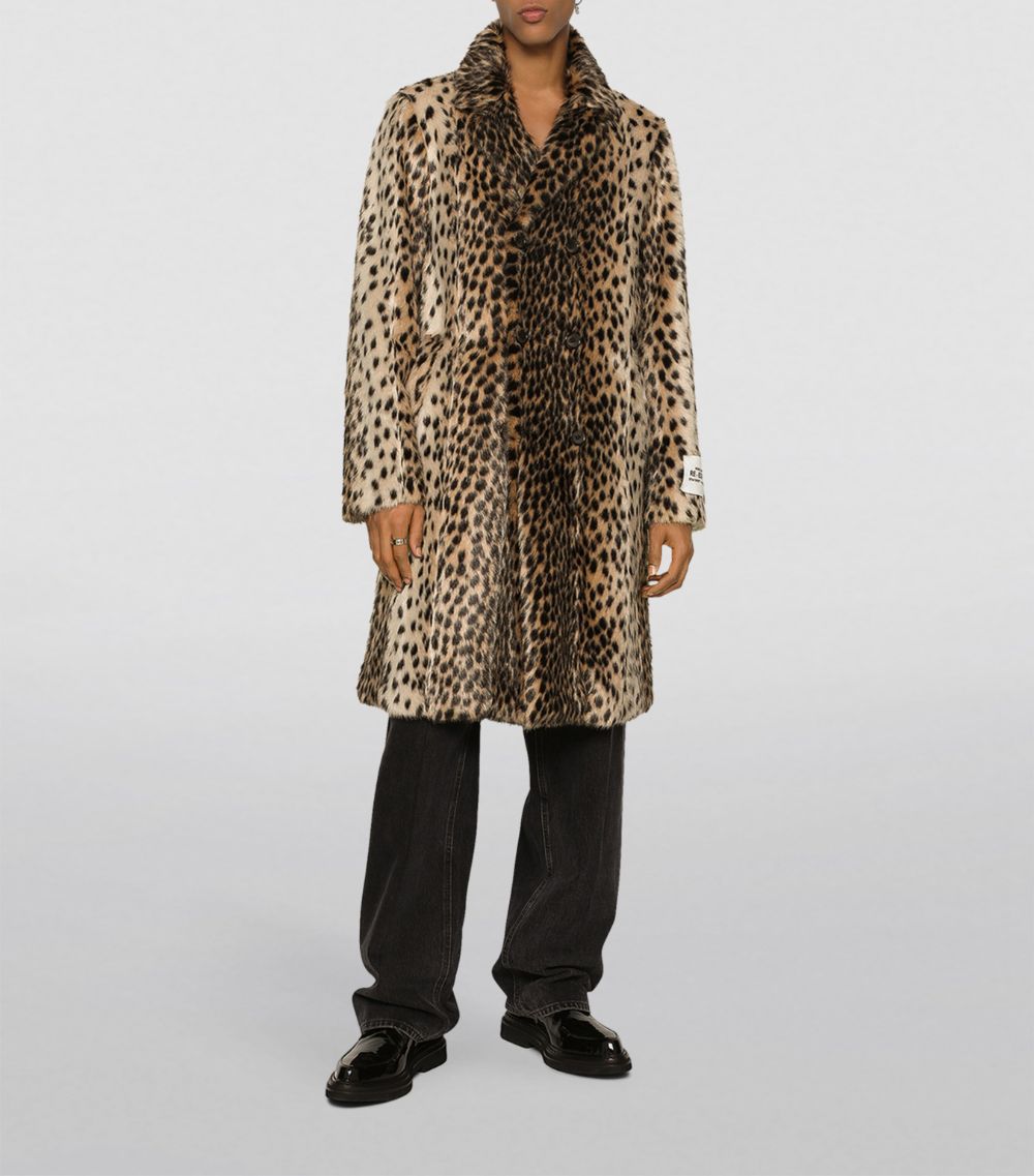 Dolce & Gabbana Dolce & Gabbana Faux Fur Lynx Print Coat