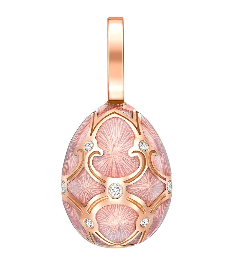 Fabergé Fabergé Rose Gold, Diamond and Guilloché Heritage Egg Charm