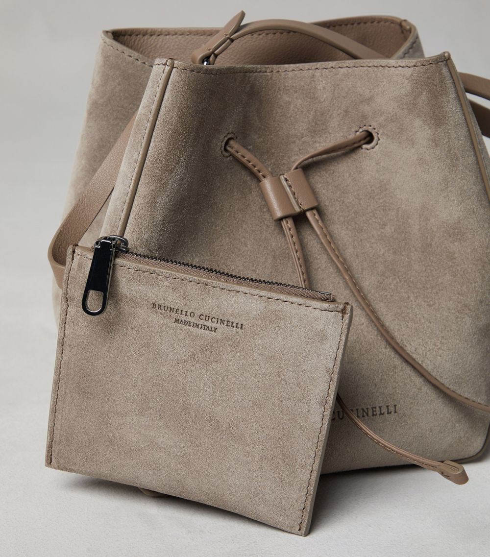 Brunello Cucinelli Brunello Cucinelli Small Suede Bc Duo Bucket Bag