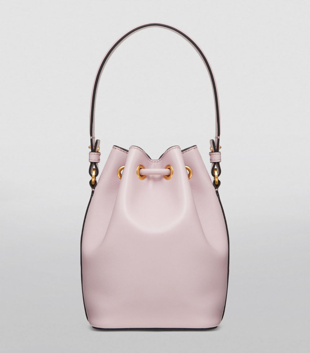 VALENTINO GARAVANI Valentino Garavani Mini Leather Signature Bucket Bag