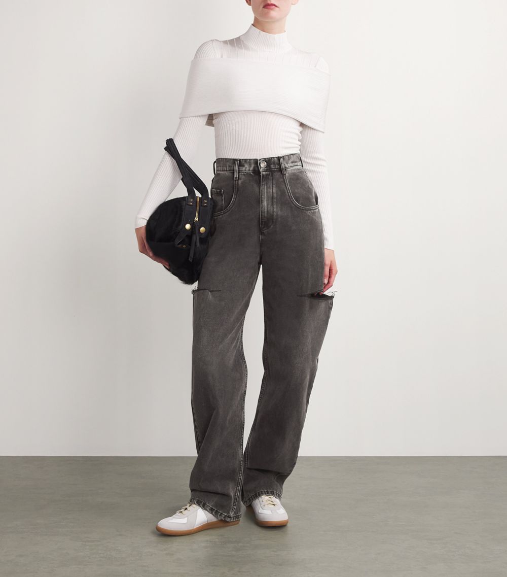 Maison Margiela Maison Margiela Cut-Out Straight Jeans