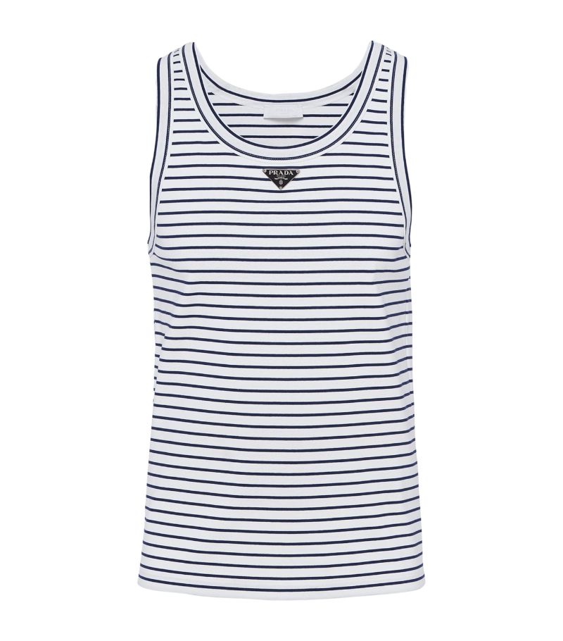 Prada Prada Striped Triangle Tank Top