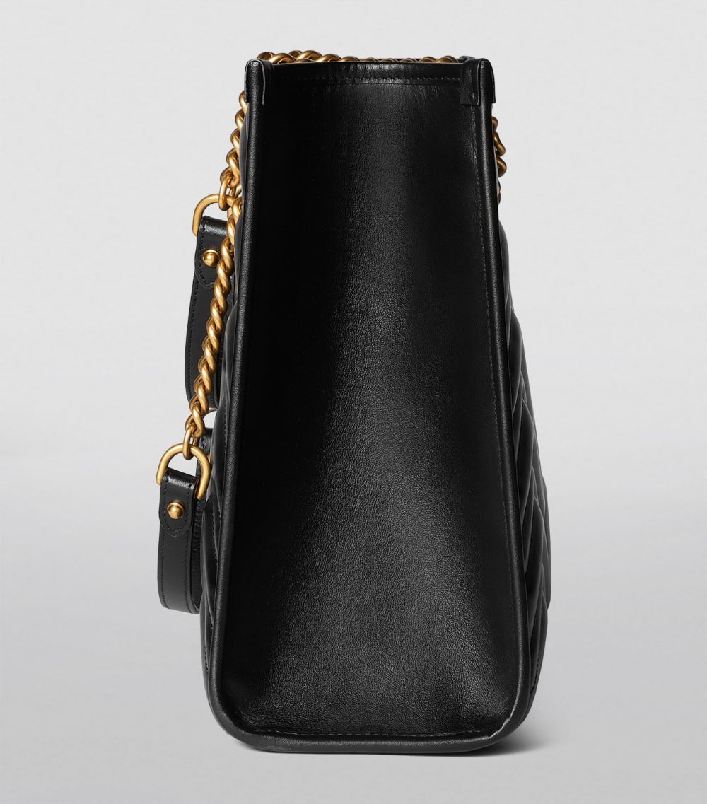 Gucci Gucci Medium Leather Gg Marmont Tote Bag