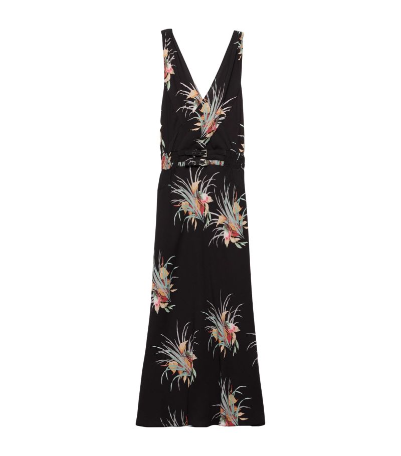 Prada Prada Sleeveless Printed Midi Dress