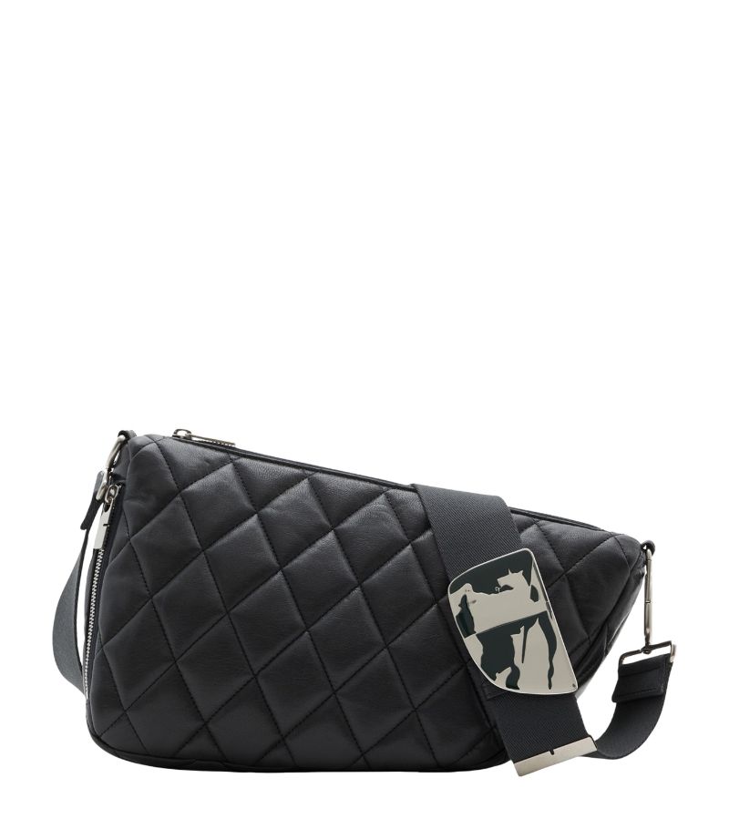 Burberry Burberry Leather Quilted Shield Cross-Body Bag