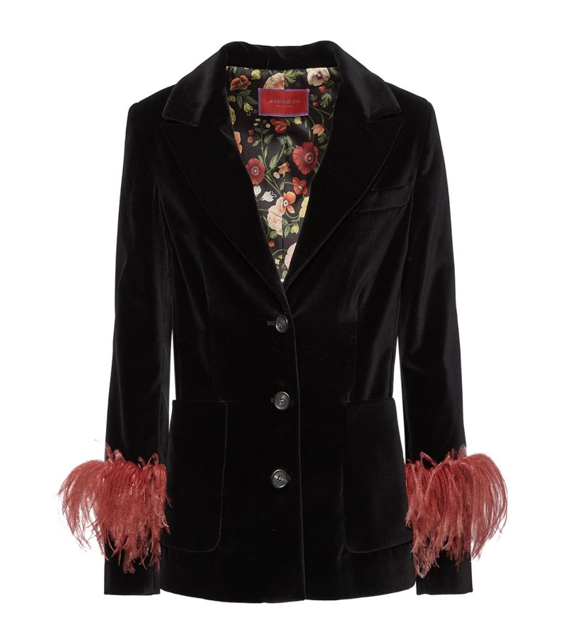 La Doublej La Doublej Feather-Trim Keaton Blazer