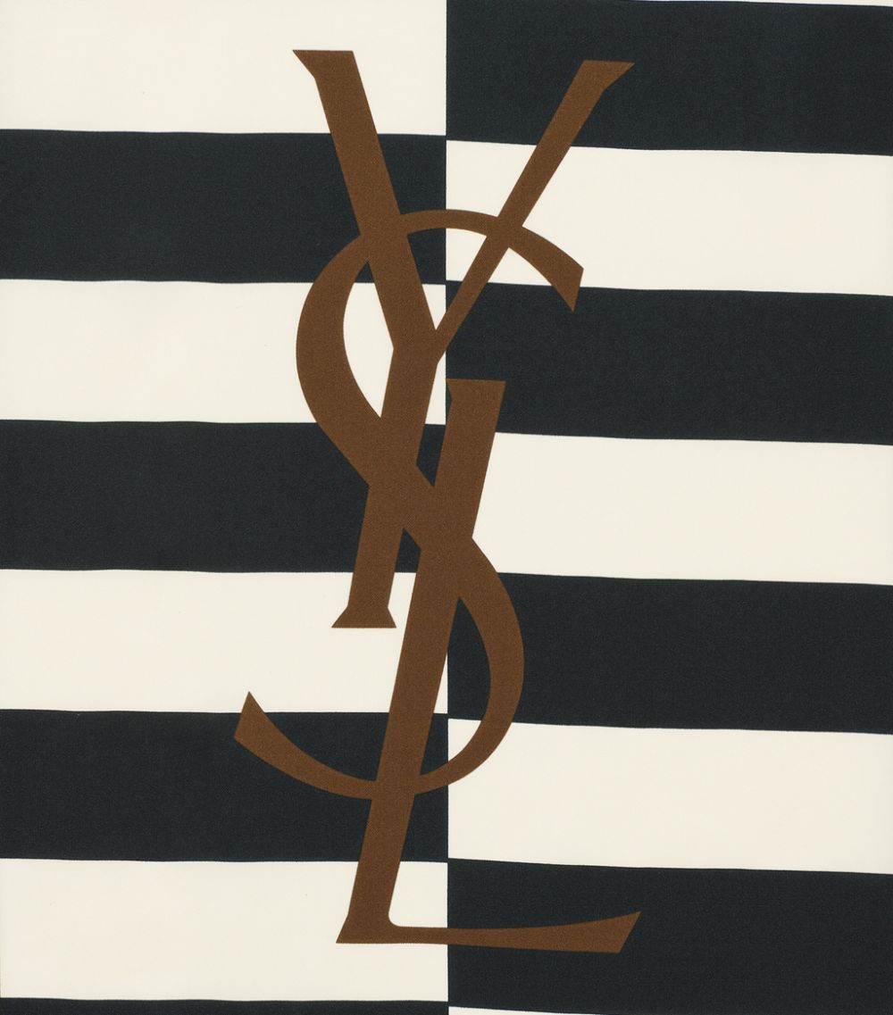 Saint Laurent Saint Laurent Organic Silk Logo Scarf