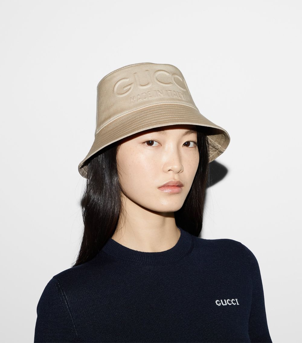 Gucci Gucci Cotton Logo Bucket Hat