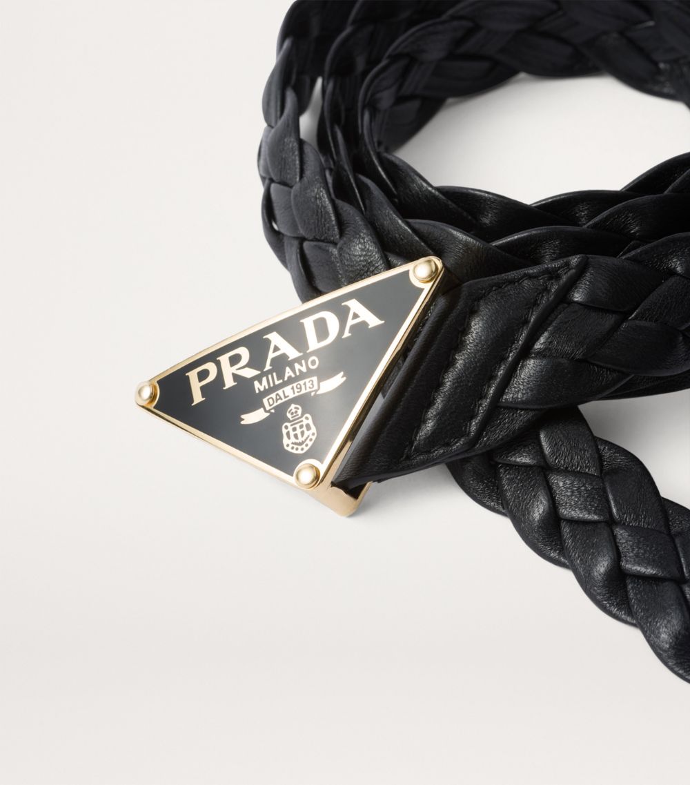 Prada Prada Nappa Leather Braided Belt