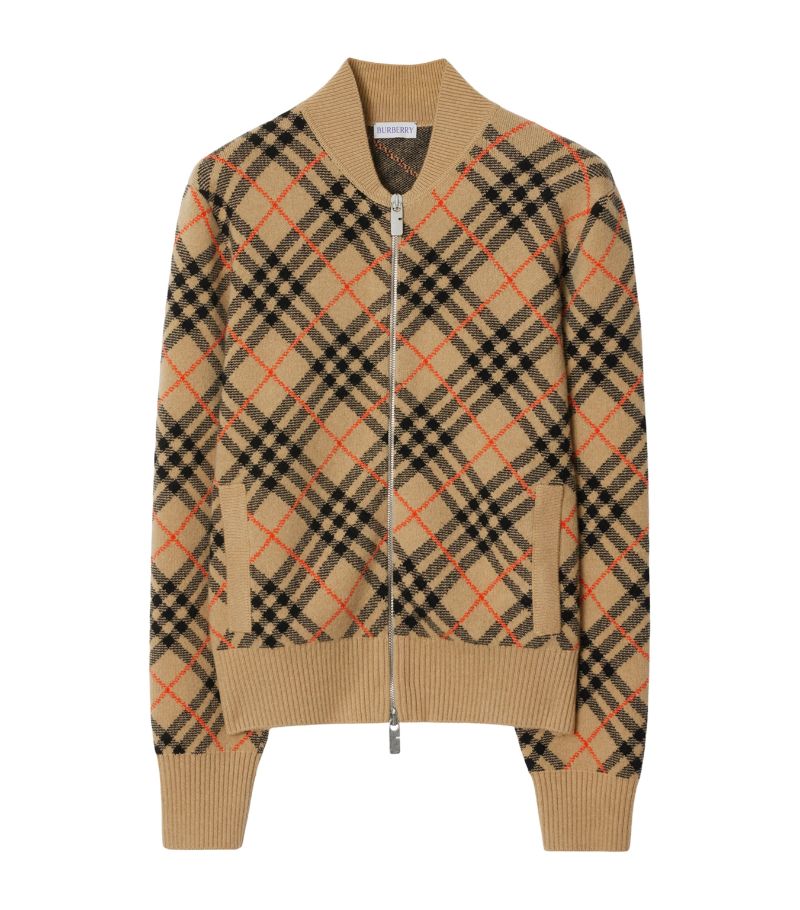 Burberry Burberry Cashmere Check Bomber Jacket