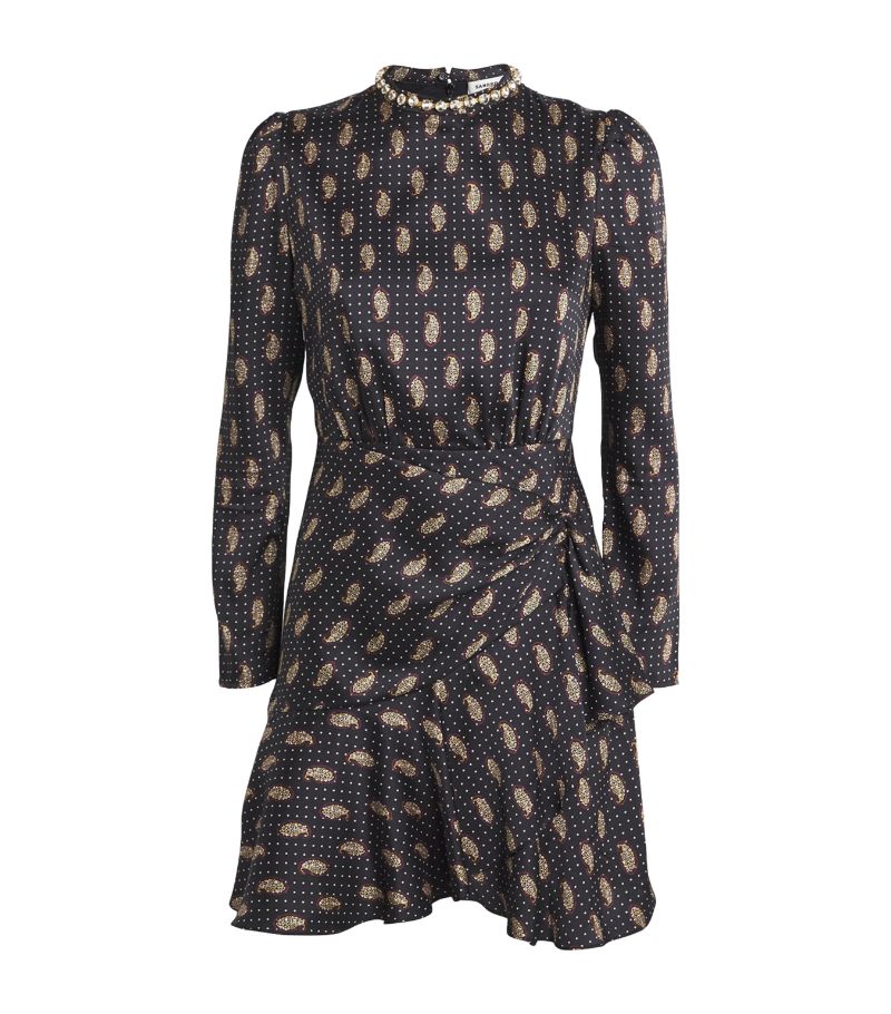  Sandro Paisley Print Mini Dress