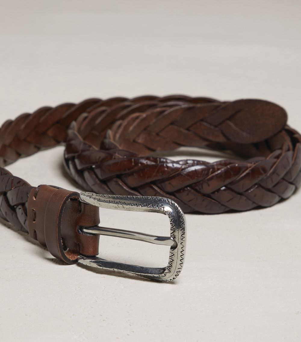 Brunello Cucinelli Brunello Cucinelli Leather Braided Belt