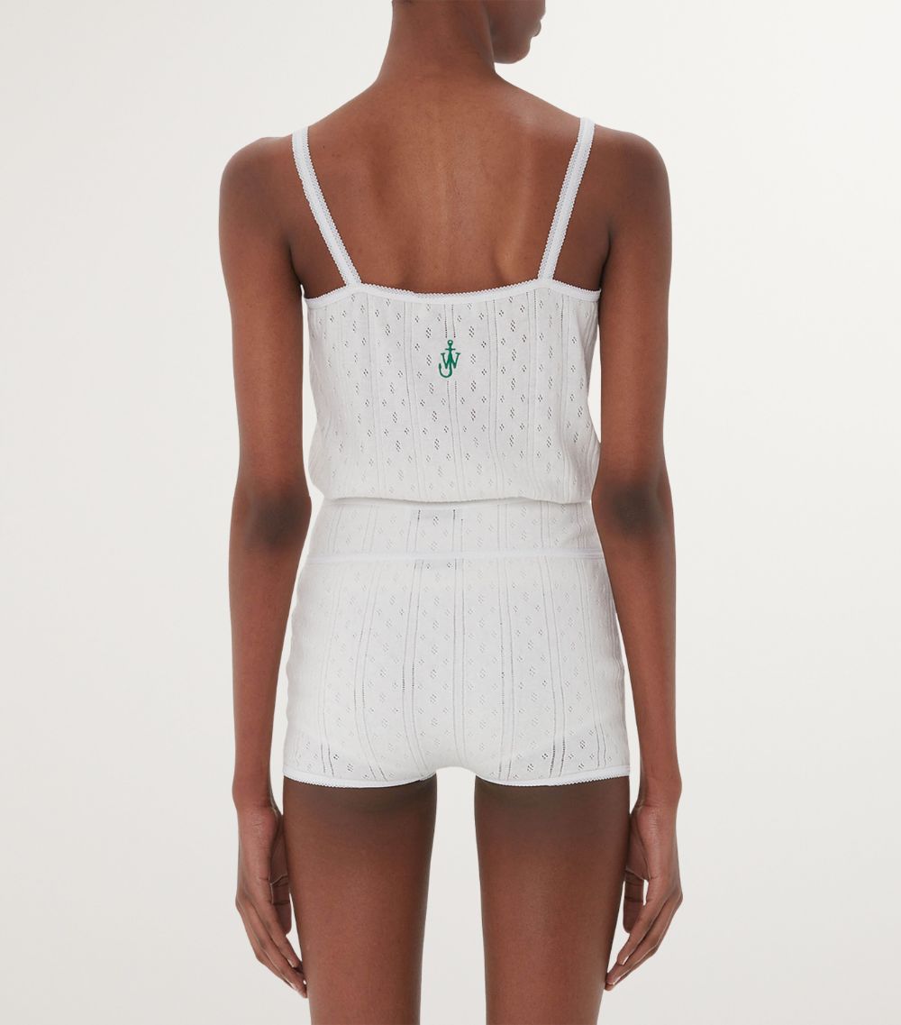 Jw Anderson Jw Anderson Cotton-Cashmere Pointelle Cami Top