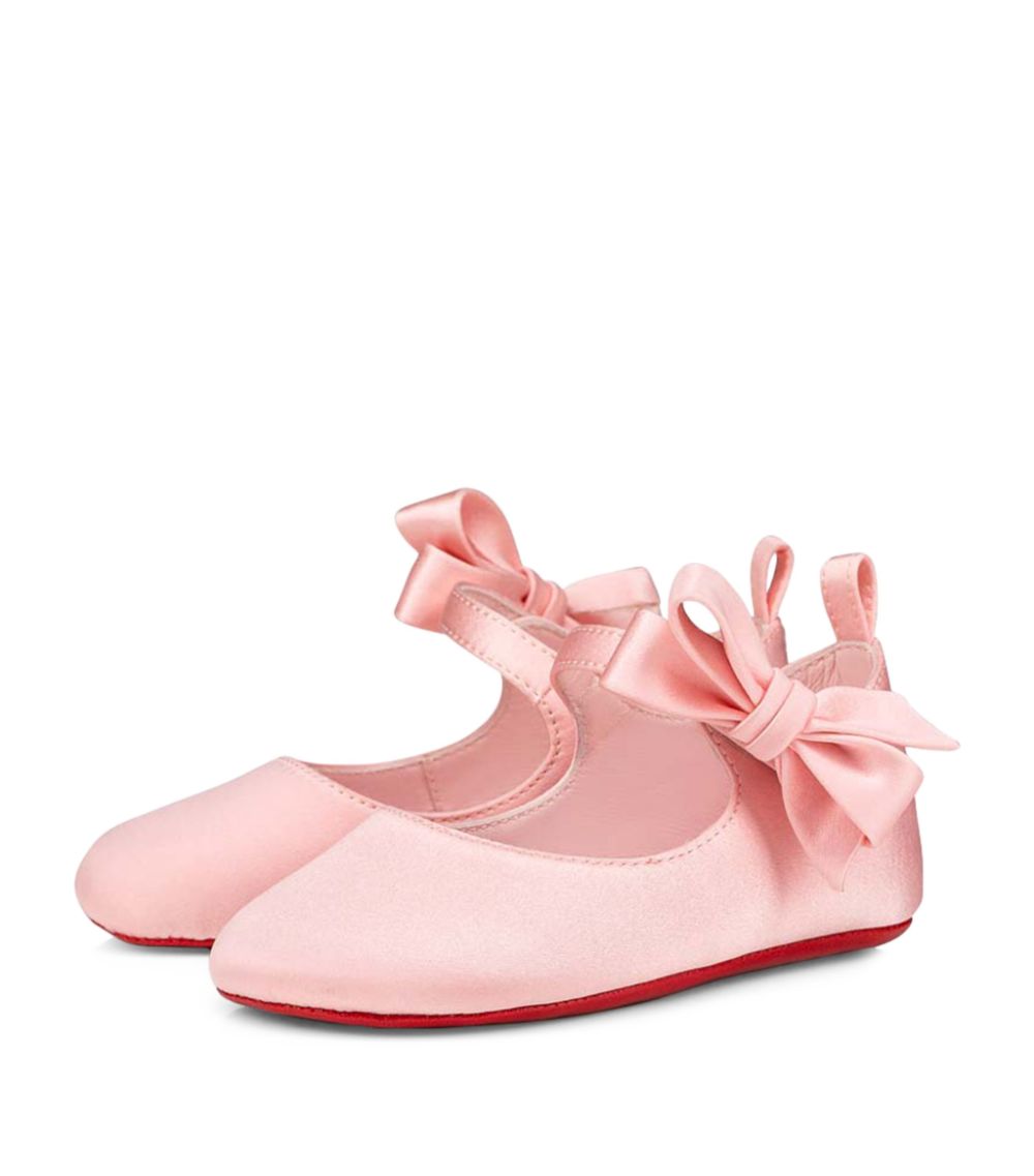 Christian Louboutin Kids Christian Louboutin Kids Lou Babe Satin Ballet Shoes