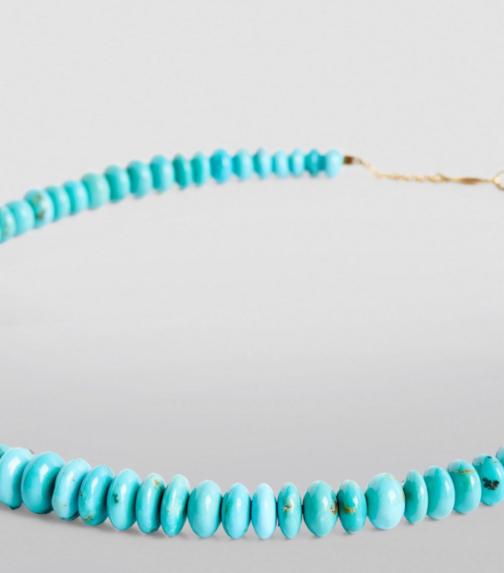 Jacquie Aiche Jacquie Aiche Yellow Gold And Turquoise Graduated Beaded Necklace