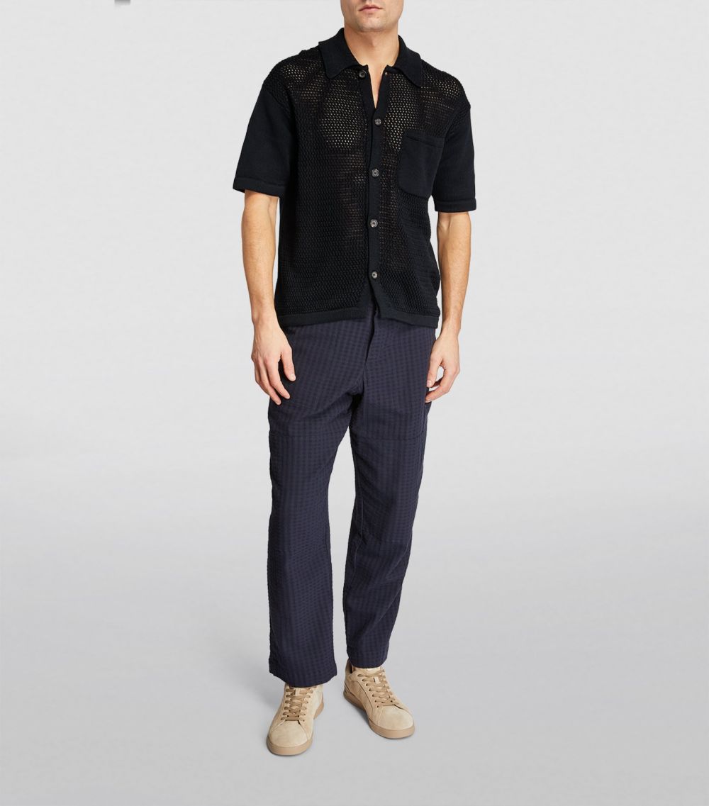 Oliver Spencer Oliver Spencer Cotton Mesh-Knit Shirt