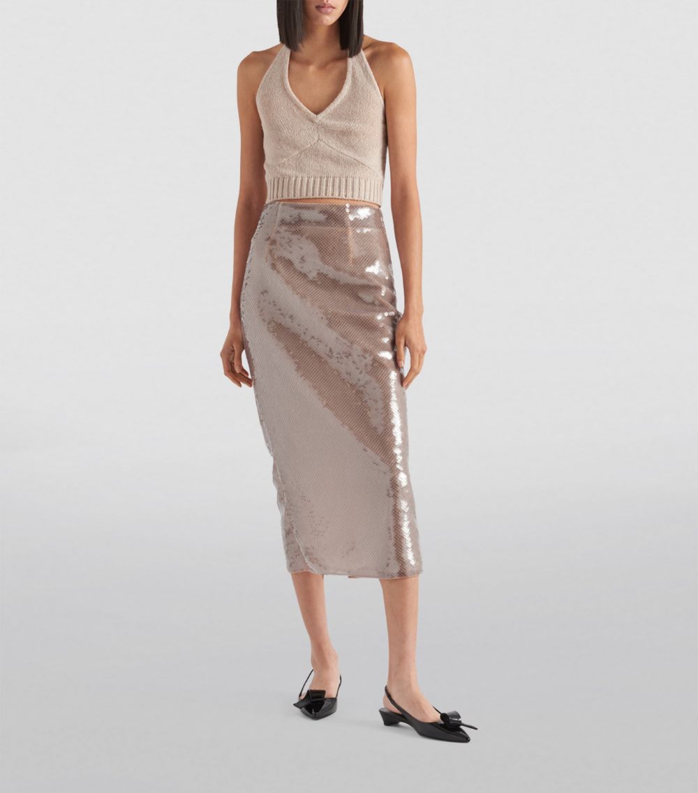 Prada Prada Sequinned Pencil Skirt