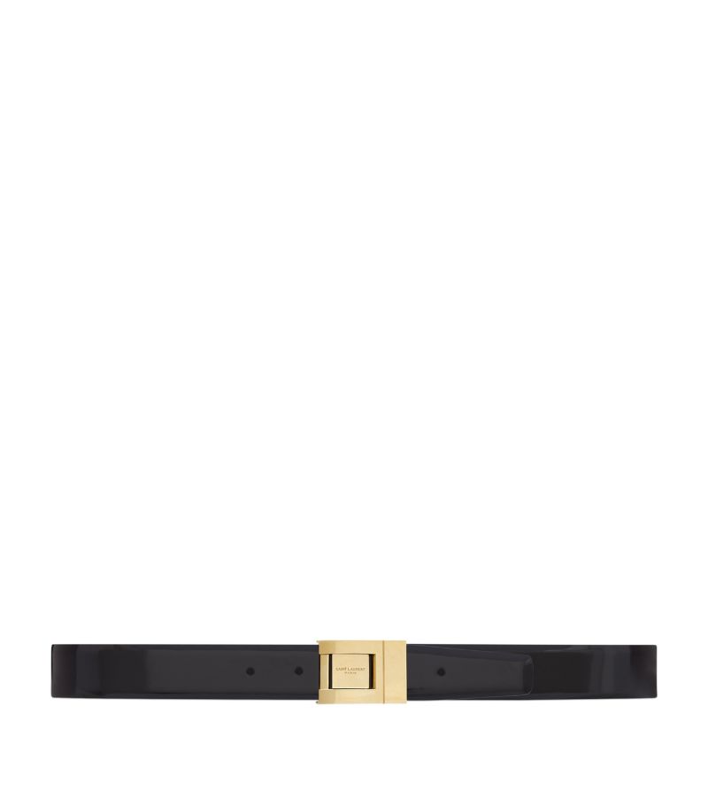 Saint Laurent Saint Laurent Leather Flat Buckle Belt