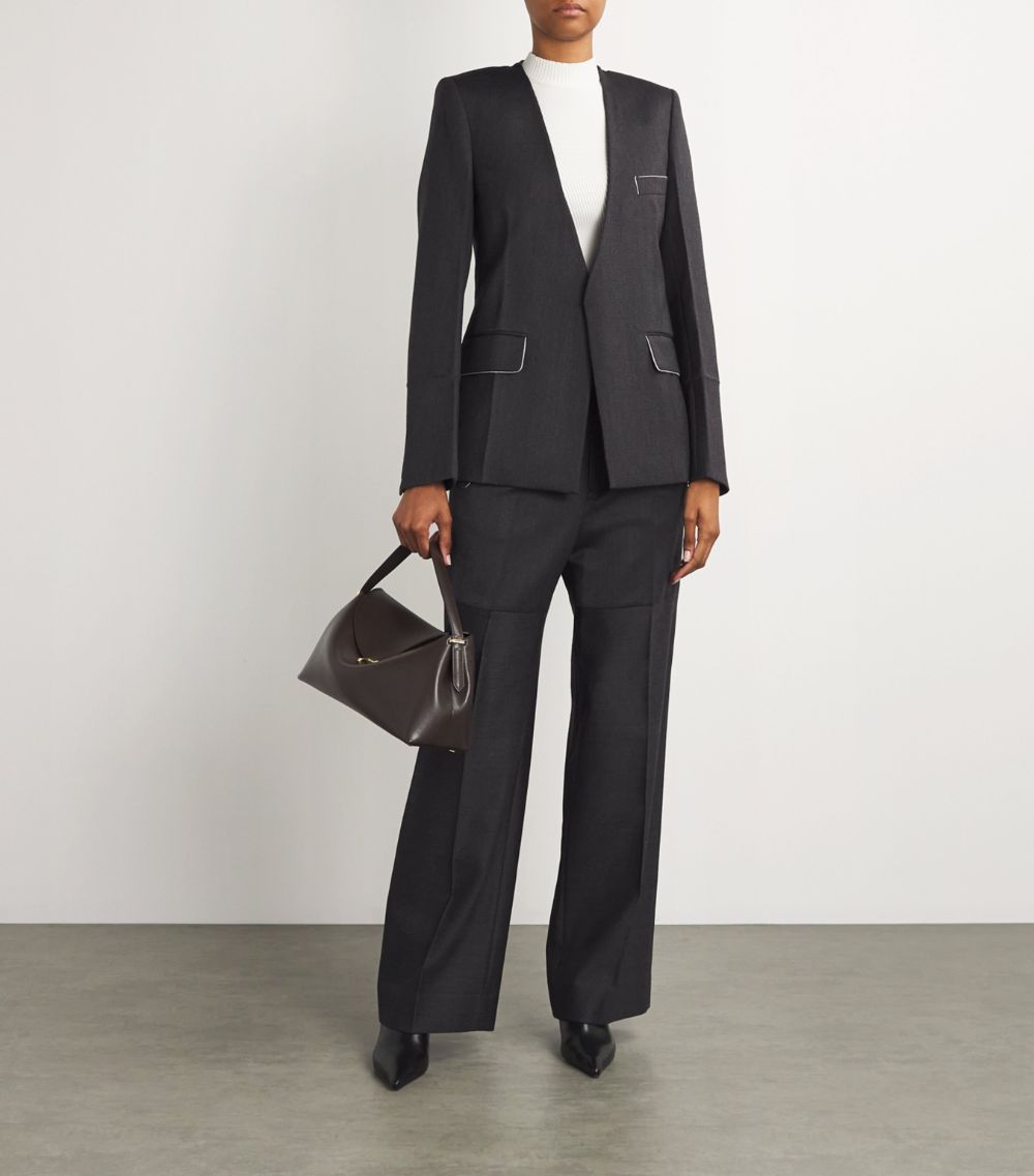 Victoria Beckham Victoria Beckham Wool Collarless Blazer