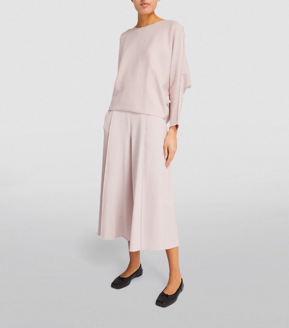 Issey Miyake Issey Miyake Cropped Campagne Wide-Leg Trousers