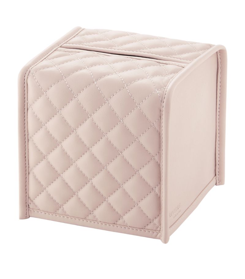 Riviere Riviere Quilted Leather Square Tissue Box