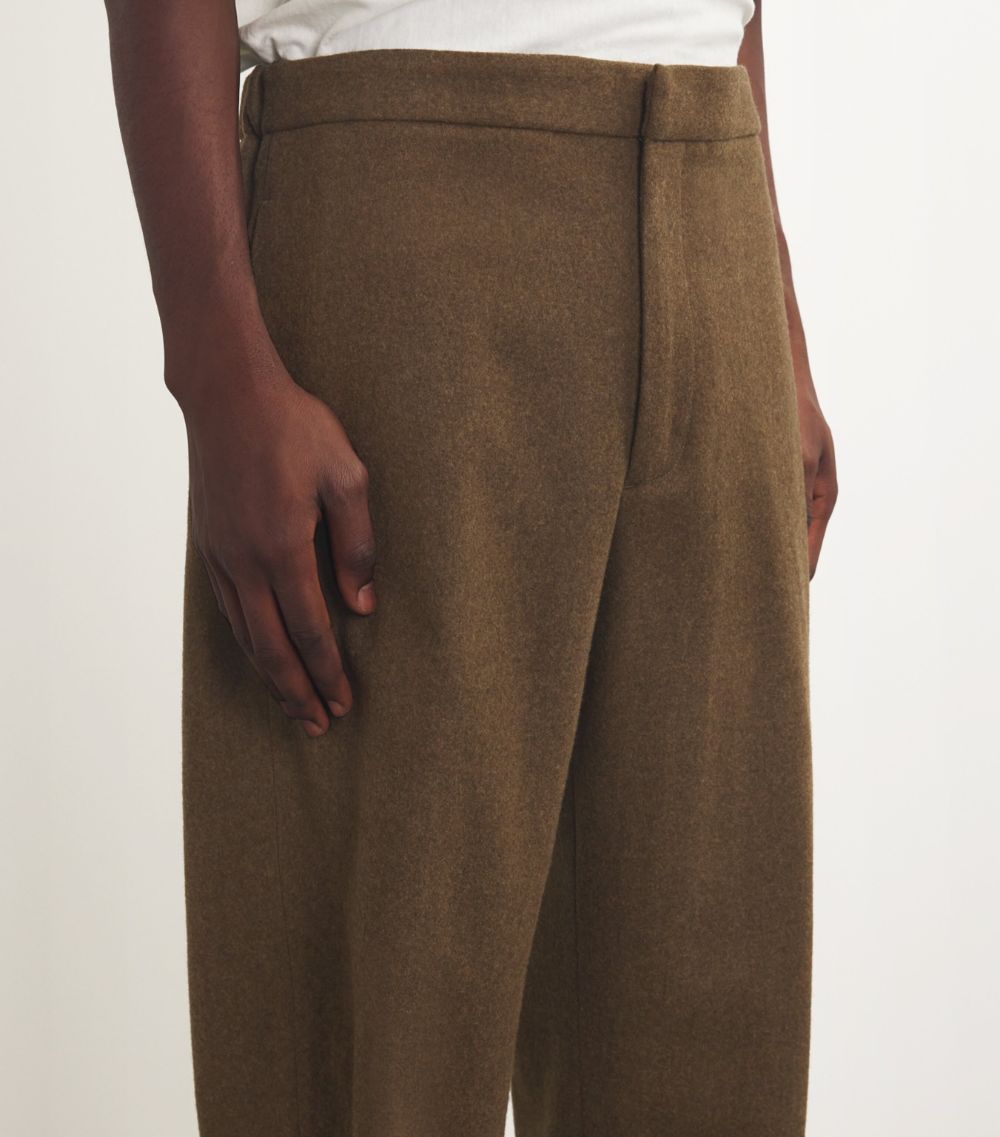 Jil Sander Jil Sander Virgin Wool Straight Tailored Trousers