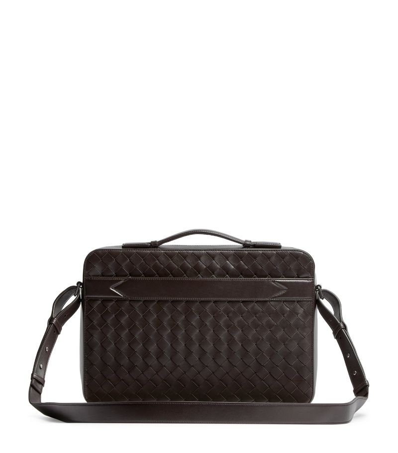 Bottega Veneta Bottega Veneta Slim Intrecciato Leather Getaway Briefcase