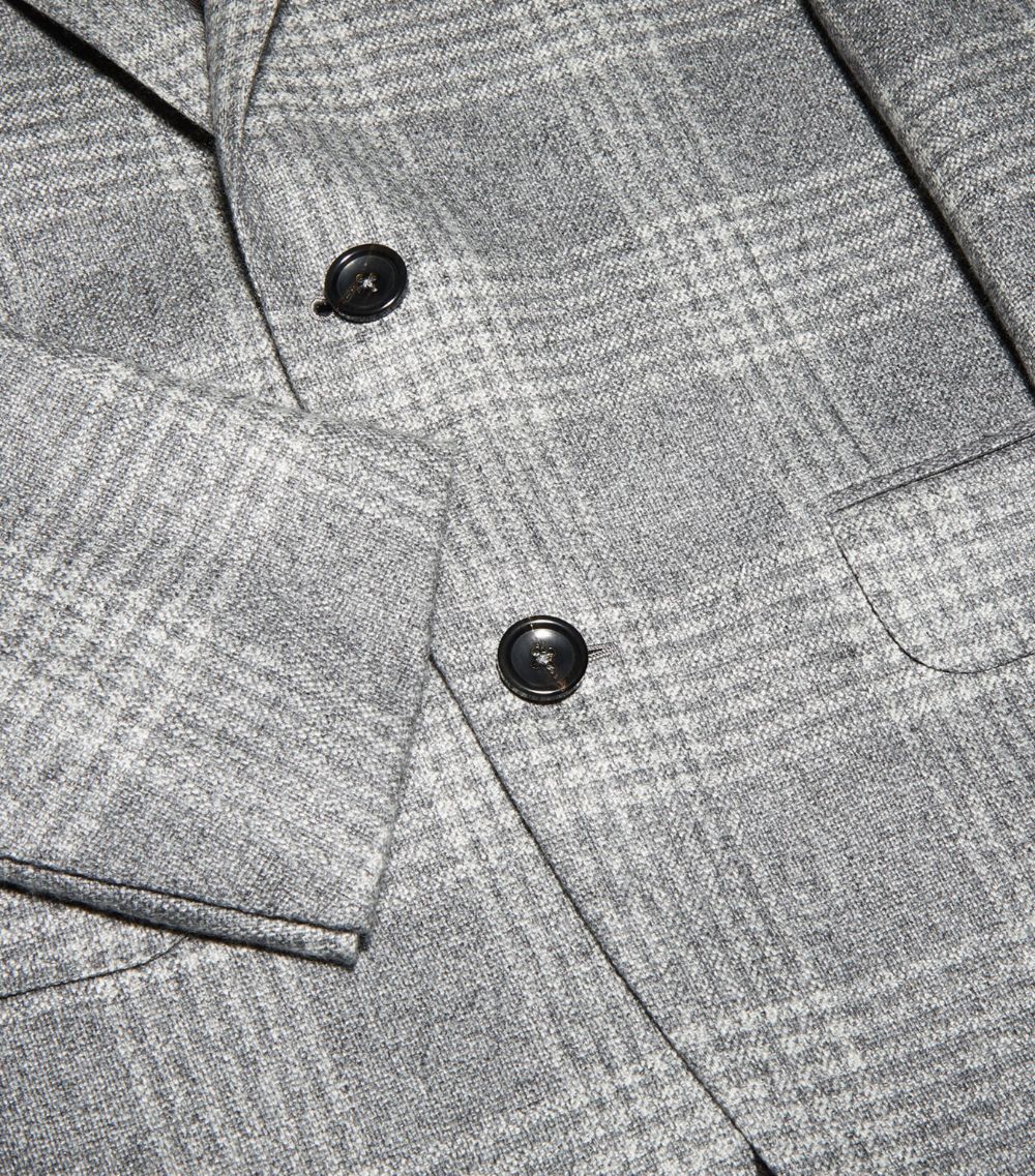 zegna Zegna Silk-Cashmere Check Blazer