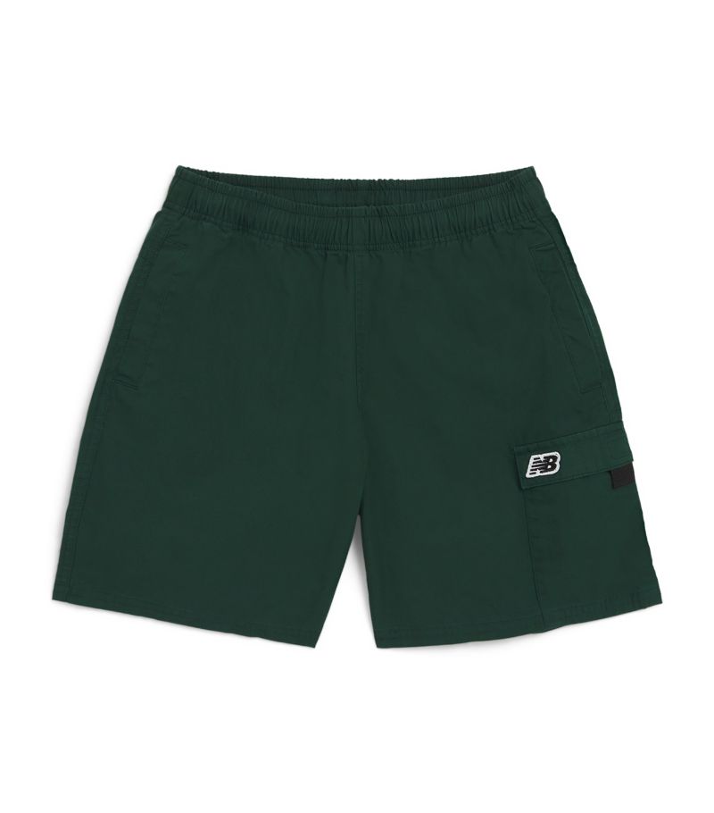  New Balance Kids Cotton Logo Cargo Shorts (7-16 Years)