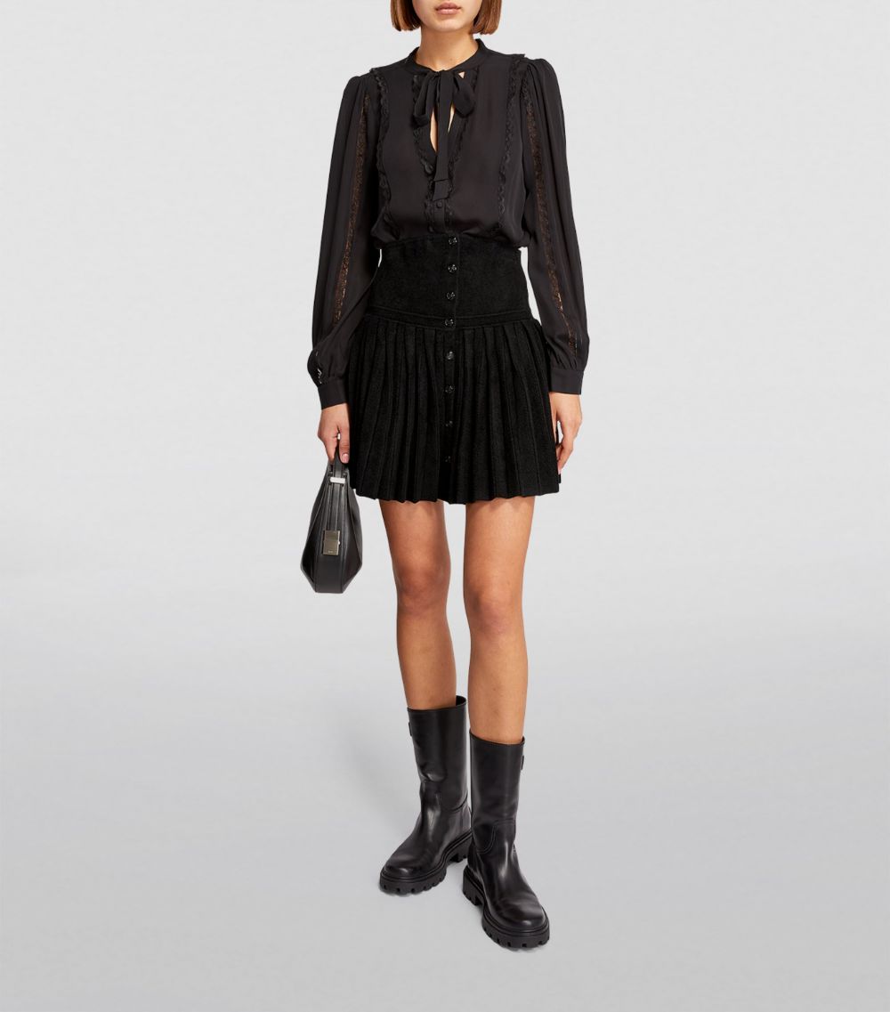  Sandro Pleated Mini Skirt