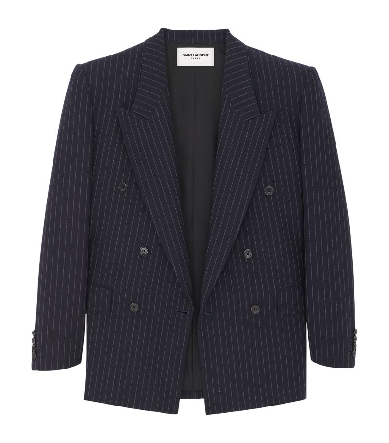 Saint Laurent Saint Laurent Virgin Wool Double-Breasted Blazer