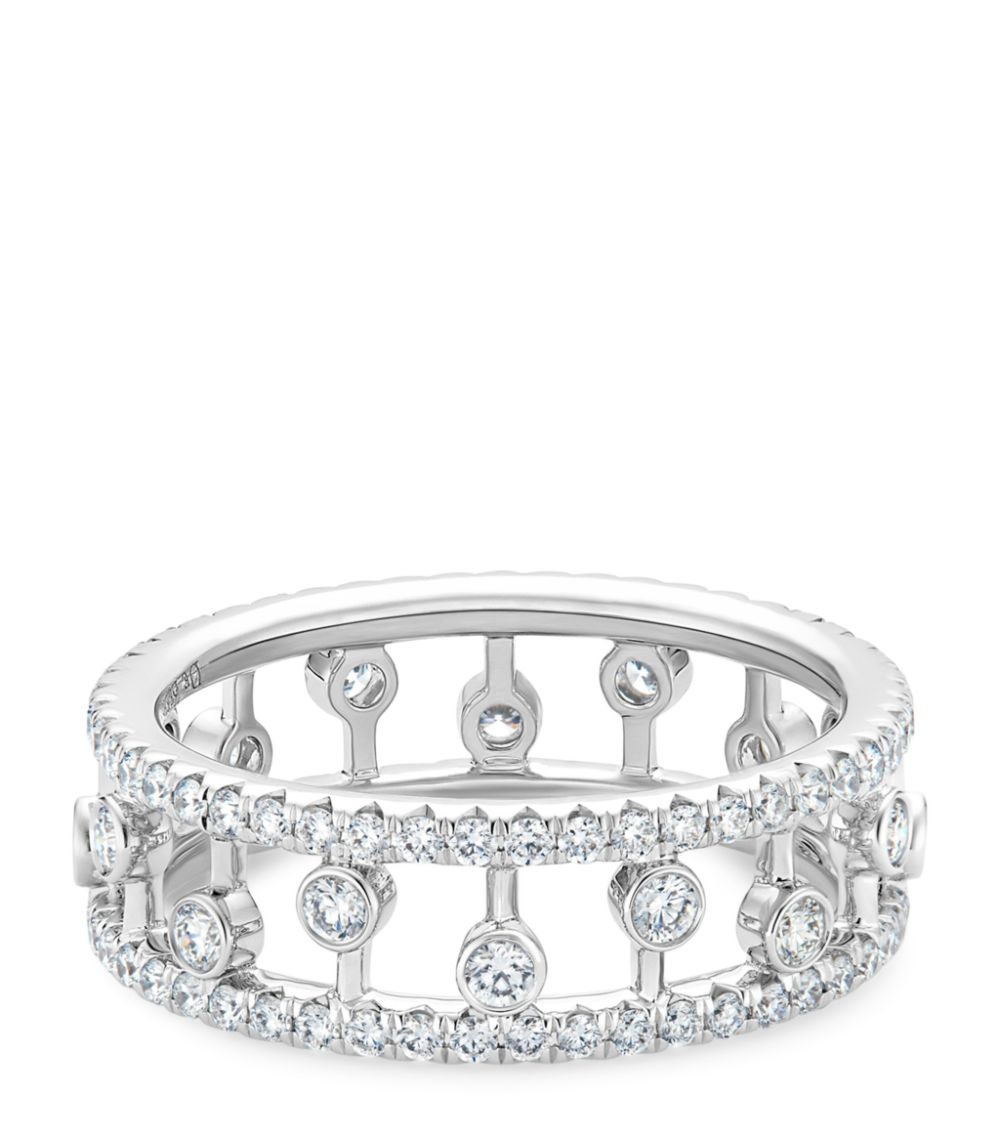 De Beers Jewellers De Beers Jewellers White Gold And Diamond Dewdrop Band