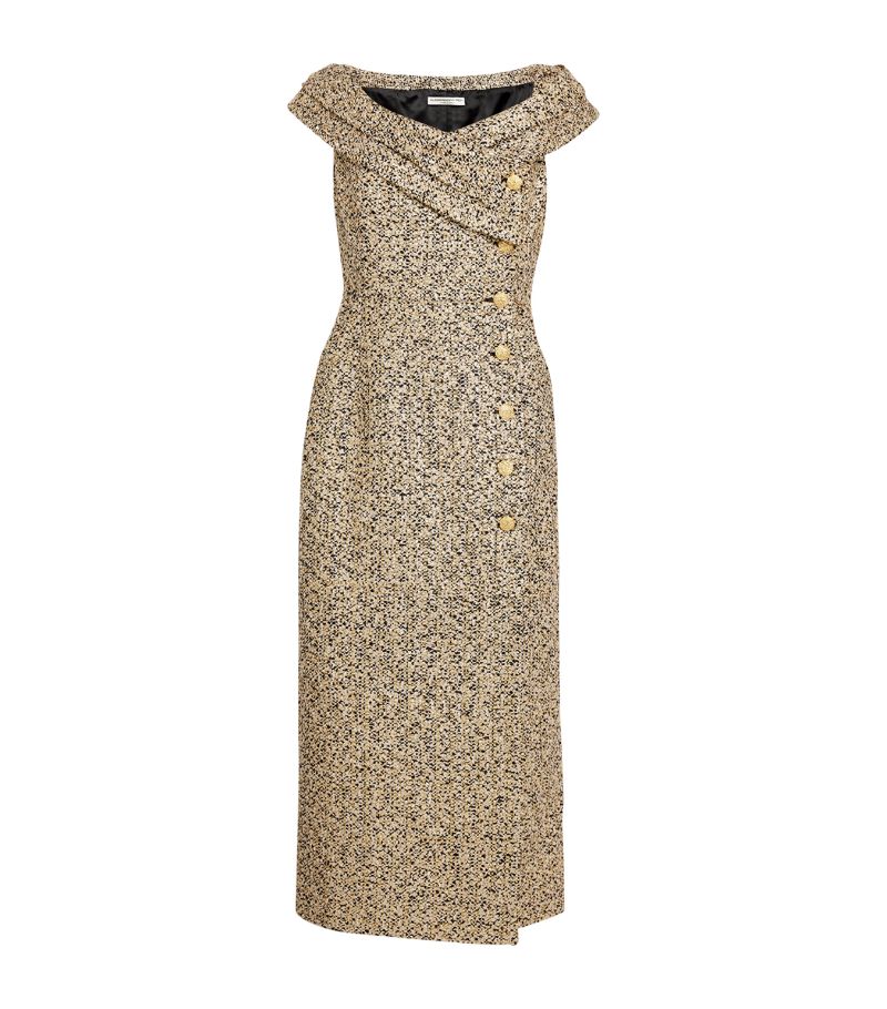 Alessandra Rich Alessandra Rich Tweed Midi Dress