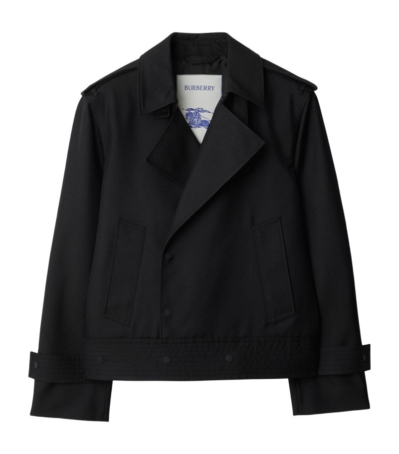 Burberry Burberry Silk-Blend Double-Breasted Jacket