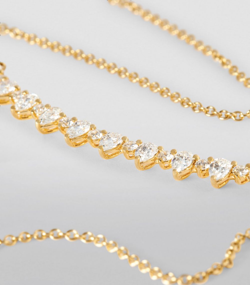 Anita Ko Anita Ko Yellow Gold and Diamond Crescent Necklace