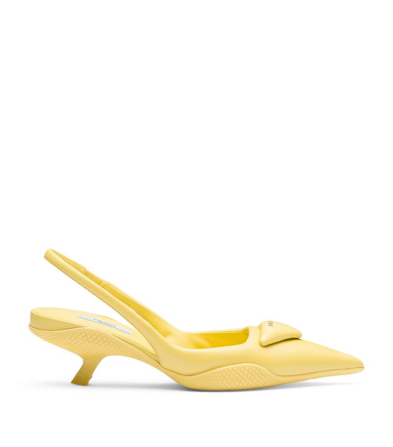 Prada Prada Padded Leather Slingback Pumps