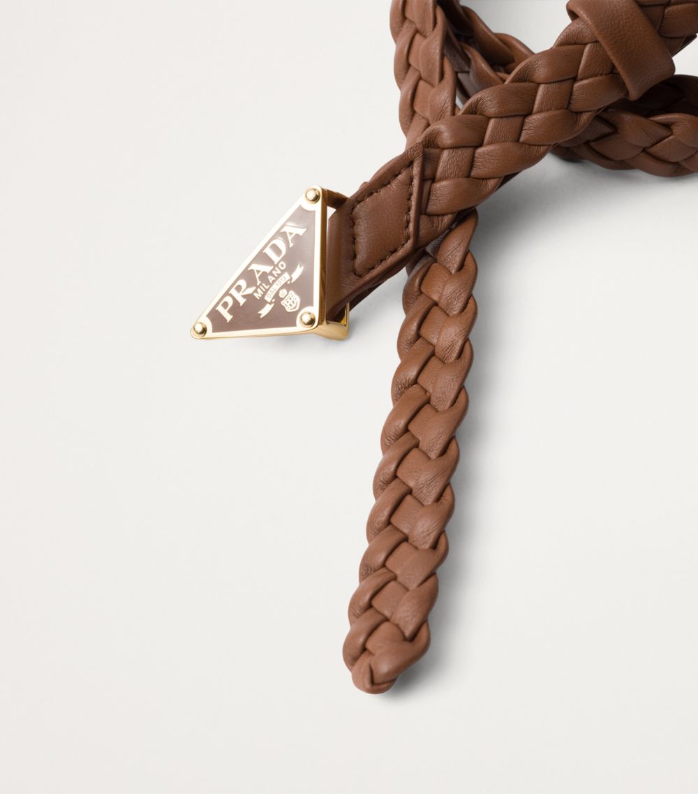 Prada Prada Nappa Leather Braided Belt