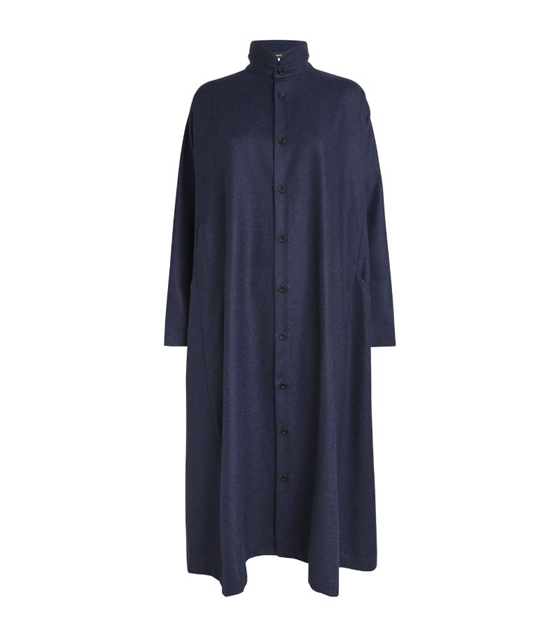 Eskandar Eskandar Wool-Silk Caucasus Shirt Dress