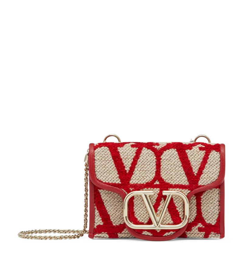 VALENTINO GARAVANI Valentino Garavani Locó Toile Iconographe Chain Wallet