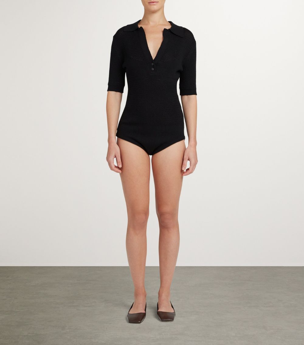 Cashmere In Love Cashmere In Love Cotton-Cashmere Bo Bodysuit