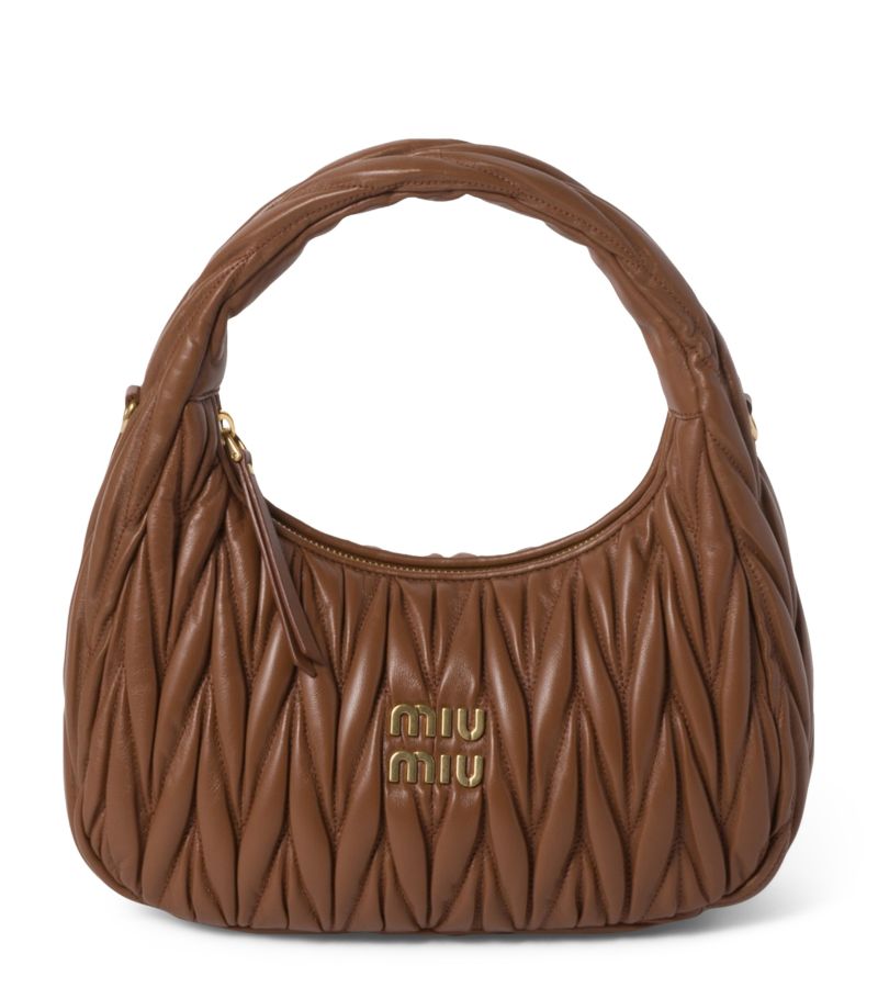 Miu Miu Miu Miu Medium Matelassé Leather Wander Top-Handle Bag