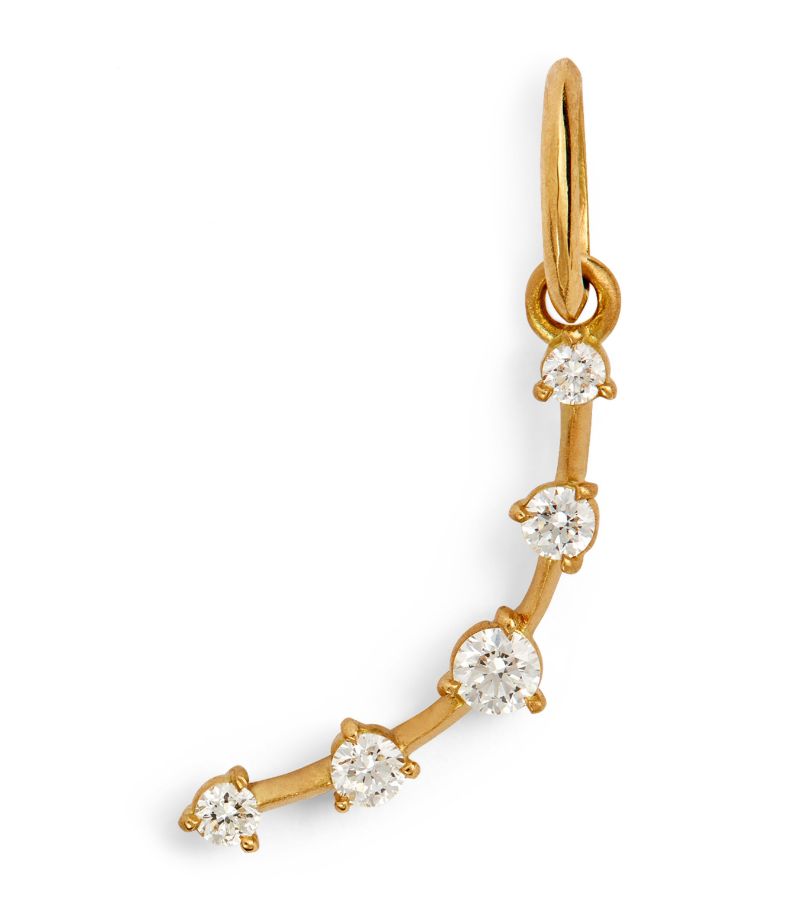 Jade Trau Jade Trau Mini Yellow Gold And Diamond Celestial Crescent Charm