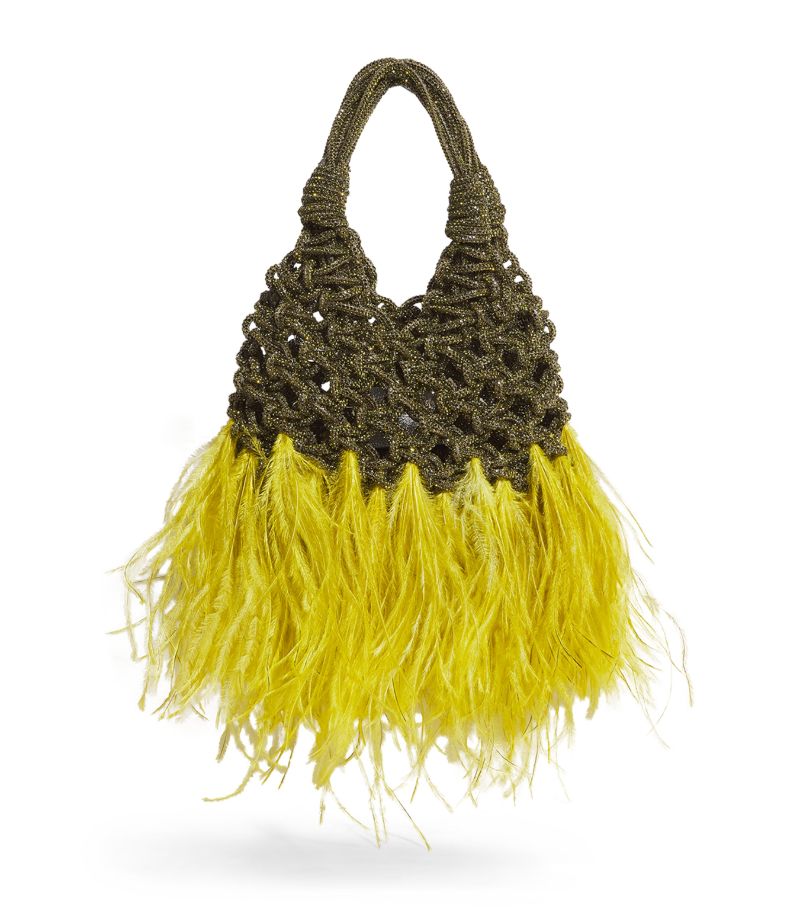  Hibourama Mini Vannifique Plumes Top-Handle Bag