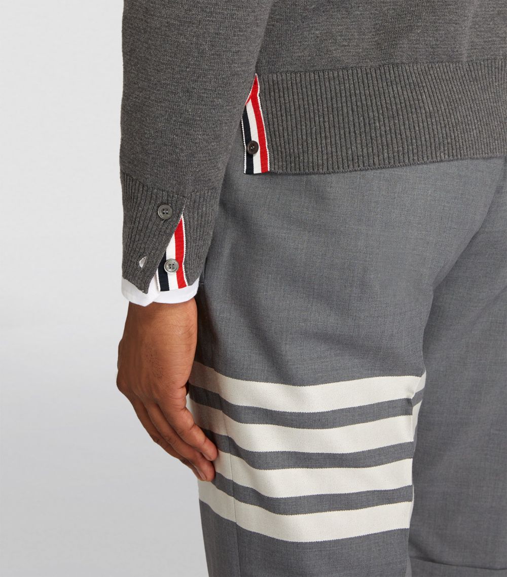 Thom Browne Thom Browne Cotton 4-Bar Stripe Cardigan