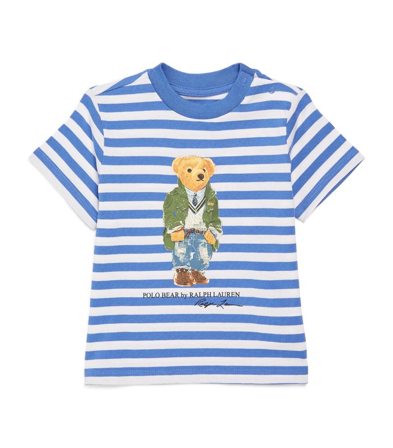 Ralph Lauren Kids Ralph Lauren Kids Cotton Striped Bear T-Shirt (2-7 Years)