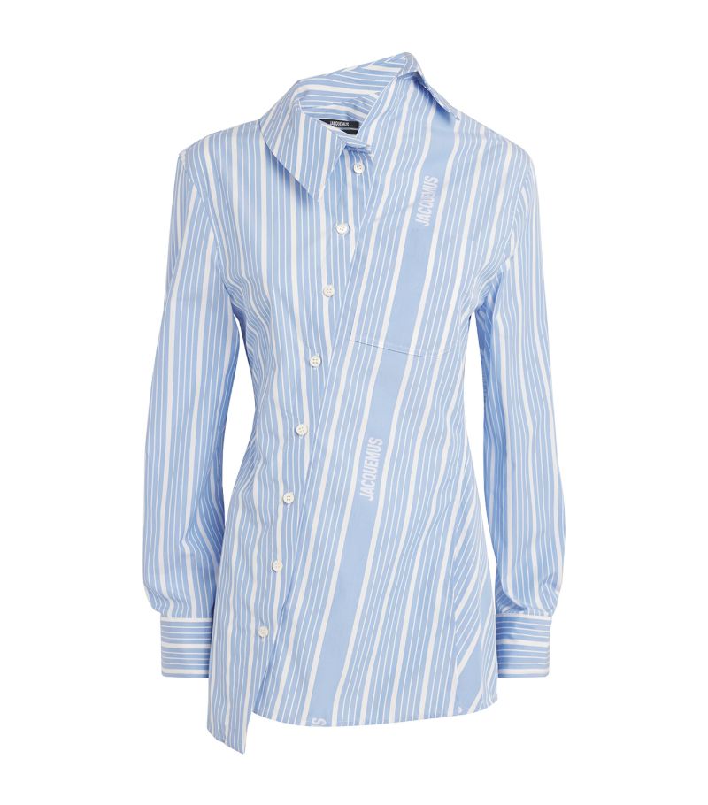 Jacquemus Jacquemus Asymmetric Striped Logo Shirt