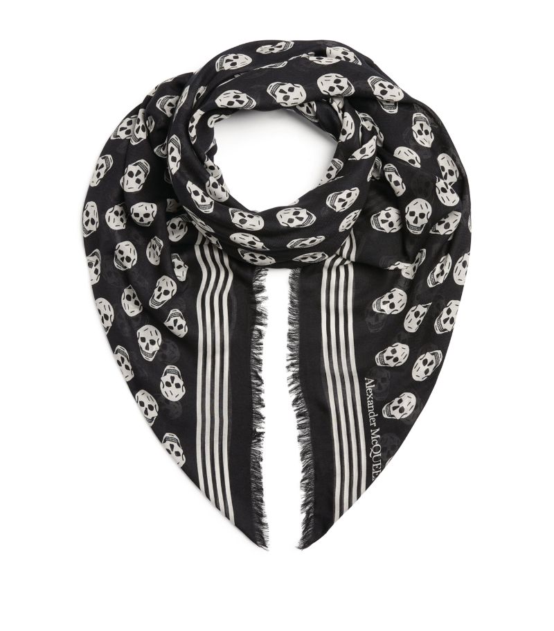 Alexander McQueen Alexander Mcqueen Classic Silk Blend Skull Scarf